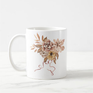 Caneca De Café Flores e Folhas de outono