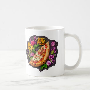 Caneca De Café Flores e pizza
