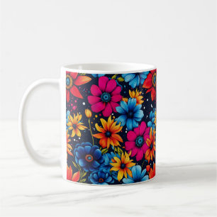 Caneca De Café Flores e Rosas adoráveis
