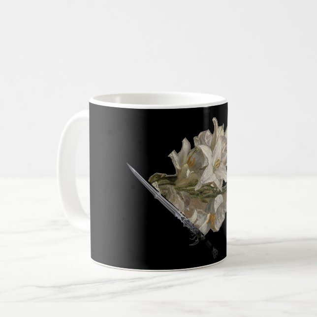 Caneca De Café Flores e sórdidos (Frente Esquerda)
