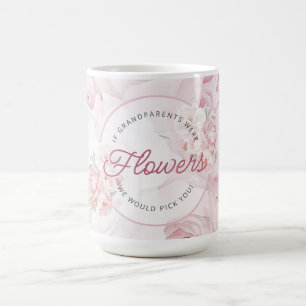 Caneca De Café Flores Elegantes de Peônia Avô Nós Escolheríamos V