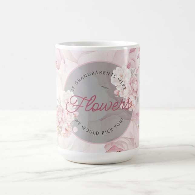 Caneca De Café Flores Elegantes de Peônia Avô Nós Escolheríamos V (Centro)