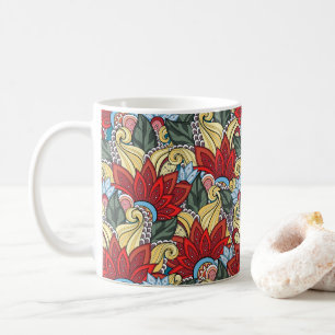 Caneca De Café Flores Elegantes E Femininas E Raiva