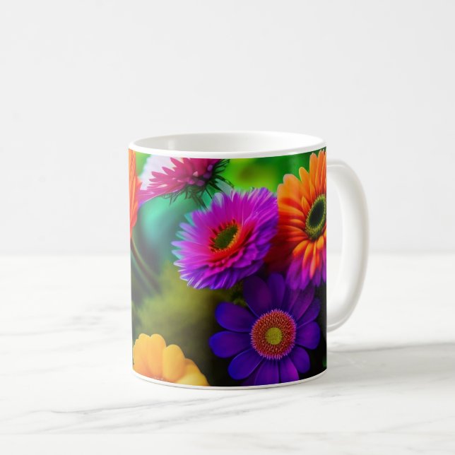 Caneca De Café Flores em todo lugar (Frente Esquerda)