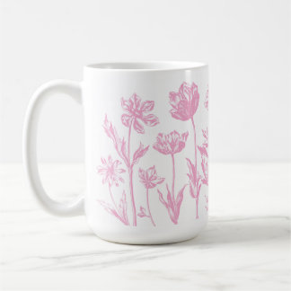 Caneca De Café Flores Enchidas (Cor-de-rosa) de Belas Artes