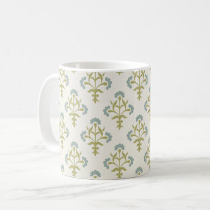 Caneca De Café Flores Estensíveis De Revival Gótica