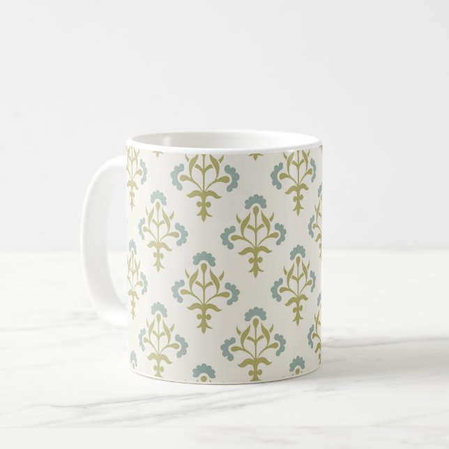 Caneca De Café Flores Estensíveis De Revival Gótica (Frente Esquerda)