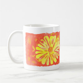 Caneca De Café Flores - Flores Amarelas