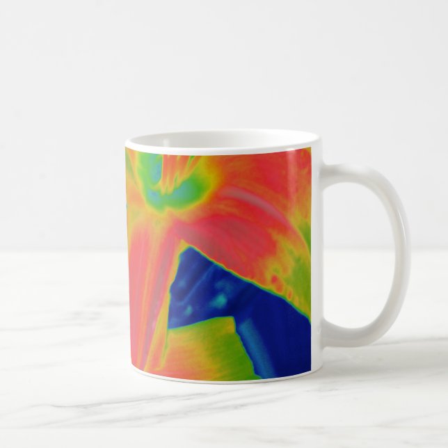 Caneca De Café flores fluorescentes (Direita)