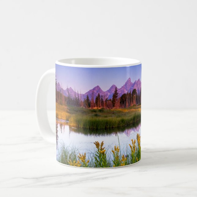 Caneca De Café Flores | Grand Teton National Park, Wyoming (Frente Esquerda)