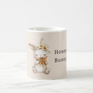Caneca De Café Flores Honey Bunny
