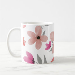 Caneca De Café Flores impermeáveis: Sofisticação Floral