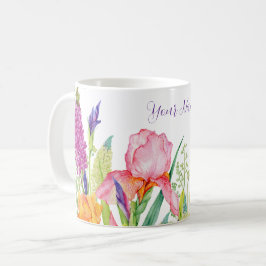 Caneca De Café Flores irlandesas de aquarela