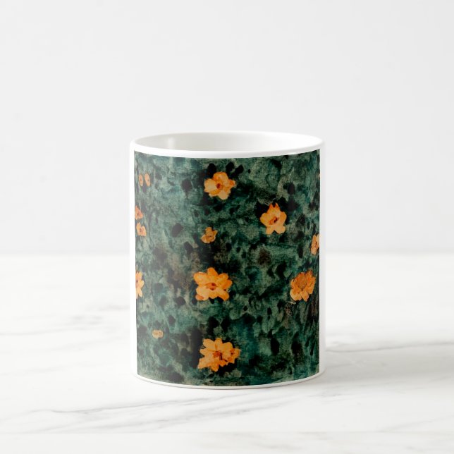 Caneca De Café Flores laranja (Centro)