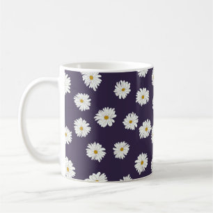 Caneca De Café Flores margaridas: um padrão pequeno e sem costura