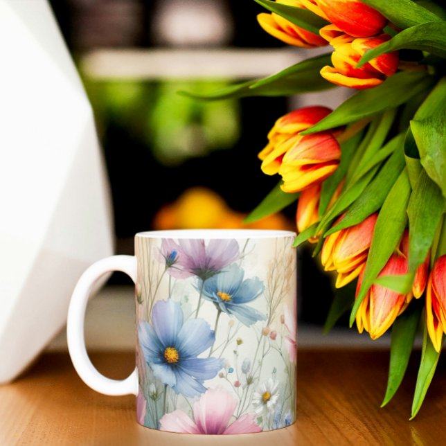 Caneca De Café Flores Na Natureza (Criador carregado)