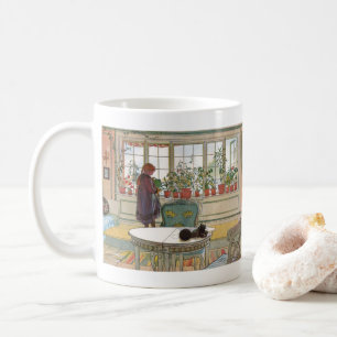 Caneca De Café Flores no muro de Carl Larsson