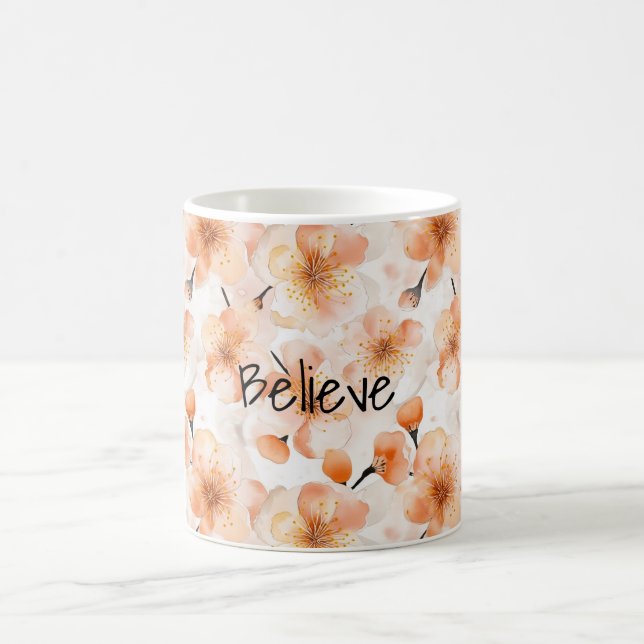 Caneca De Café Flores Orange Believe (Centro)
