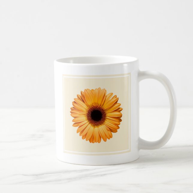 Caneca De Café Flores | Orange Gerbera (Direita)