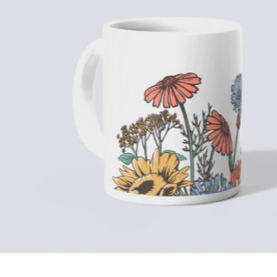 Caneca De Café FLORES PARA GRAMMY Blues/ Yellows Personalizar