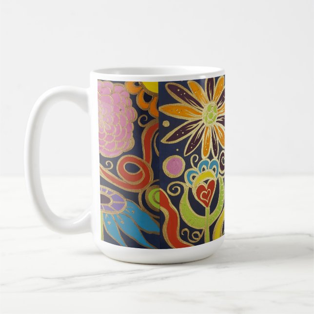 Caneca De Café Flores para Jolene (Esquerda)