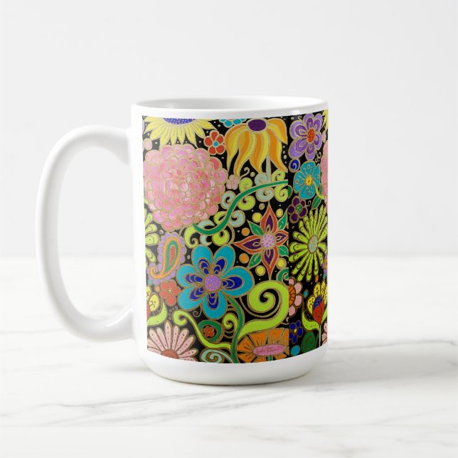 Caneca De Café Flores para Shannon (Esquerda)