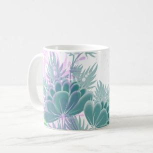 Caneca De Café flores páscoas em chuva