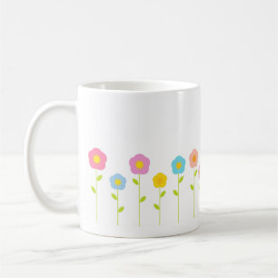 Caneca De Café Flores pastel Mug