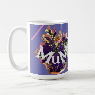 Caneca De Café Flores Perpulsivas com Pássaro