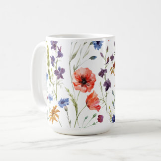 Caneca De Café Flores Prensadas Boho Flor Silvestre Cottagecore N
