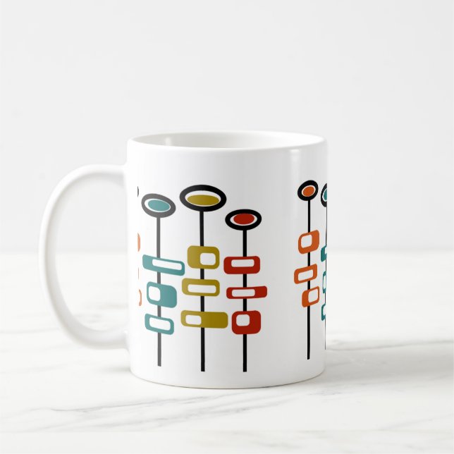 Caneca De Café Flores Retro (Esquerda)