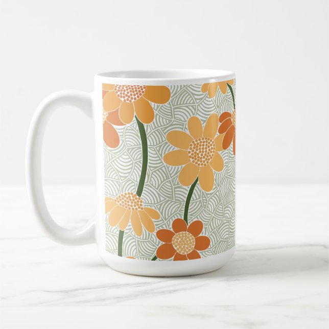 Caneca De Café Flores retrorreflectoras bonito mudas na década de (Esquerda)
