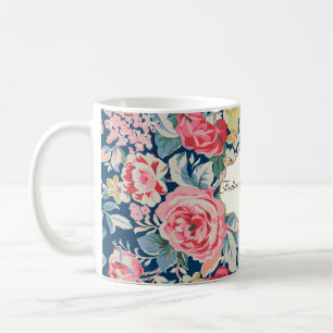 Caneca De Café Flores Românticas Adoráveis - Mensagem Motivaciona