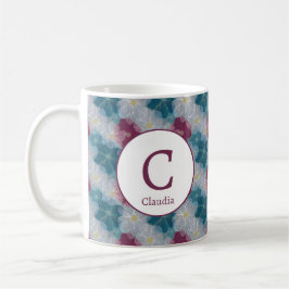 Caneca De Café Flores Românticas de Primavera Girly Personalizada