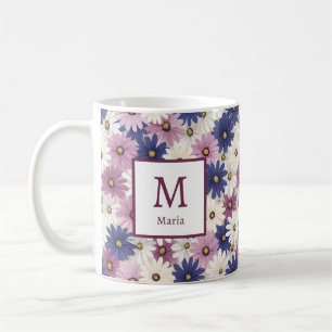 Caneca De Café Flores Românticas Personalizadas de Primavera Femi