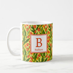 Caneca De Café Flores Românticas Personalizadas de Primavera para