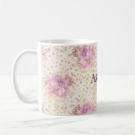 Caneca De Café Flores Rosa-Chic