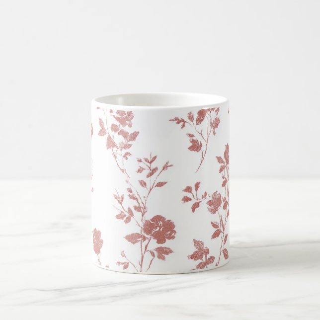 Caneca De Café Flores Rosa Cor-de-Rosa (Centro)