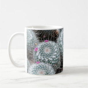 Caneca De Café Flores Rosa Pequenas Plantas De Cactus