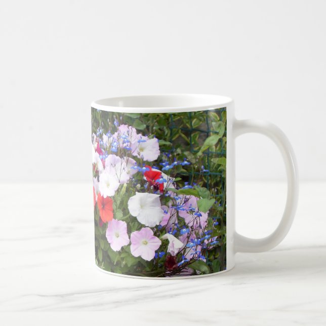 Caneca De Café Flores rosa, vermelha e branca, (Direita)