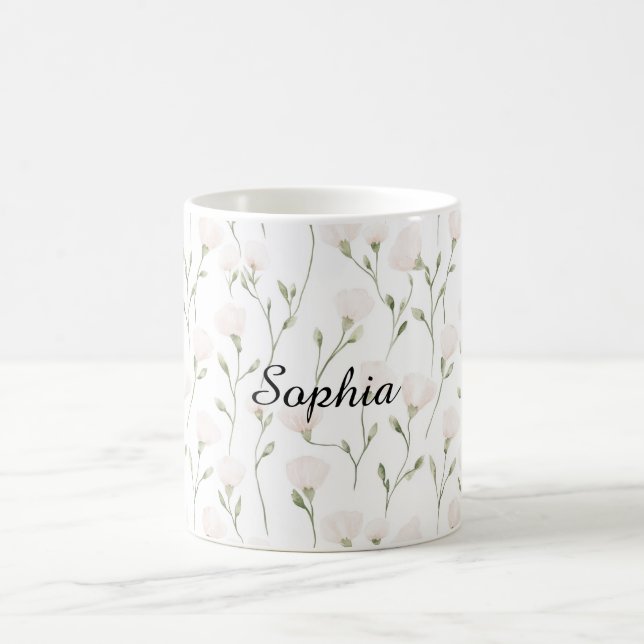 Caneca De Café Flores Rosadas Femininas e Bonitas (Centro)