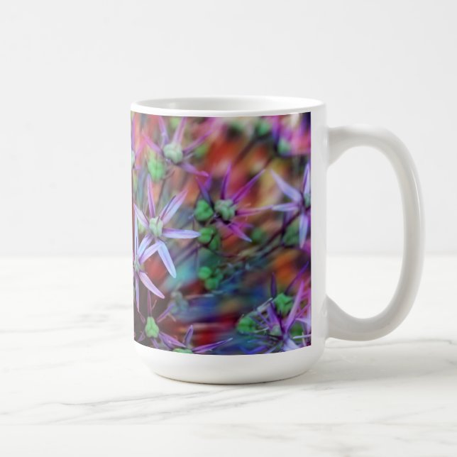 Caneca De Café Flores roxas de cebola ornamental Globemaster (Direita)