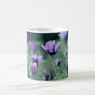 Caneca De Café Flores Roxas Delicadas