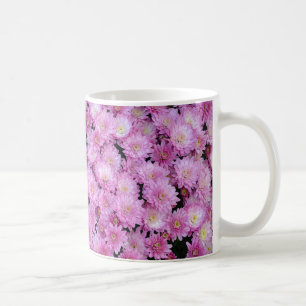 Caneca De Café Flores roxas do crisântemo