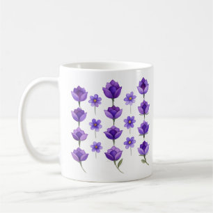 Caneca De Café Flores Roxas Sussurrantes