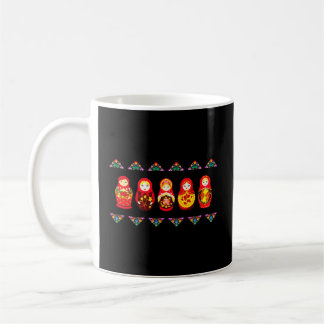 Caneca De Café Flores Russas de Boneca Nidificada Matryoshka Babu