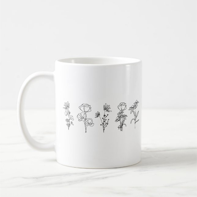 Caneca De Café Flores selvagens (Esquerda)