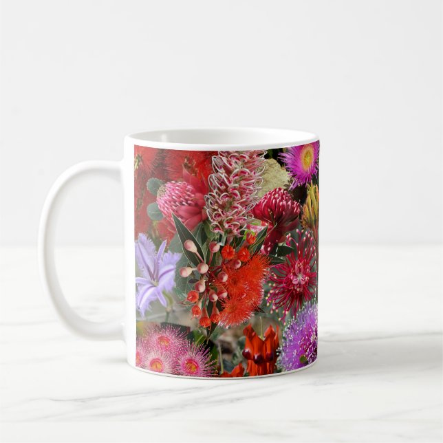 Caneca De Café Flores Selvagens Australianas (Esquerda)