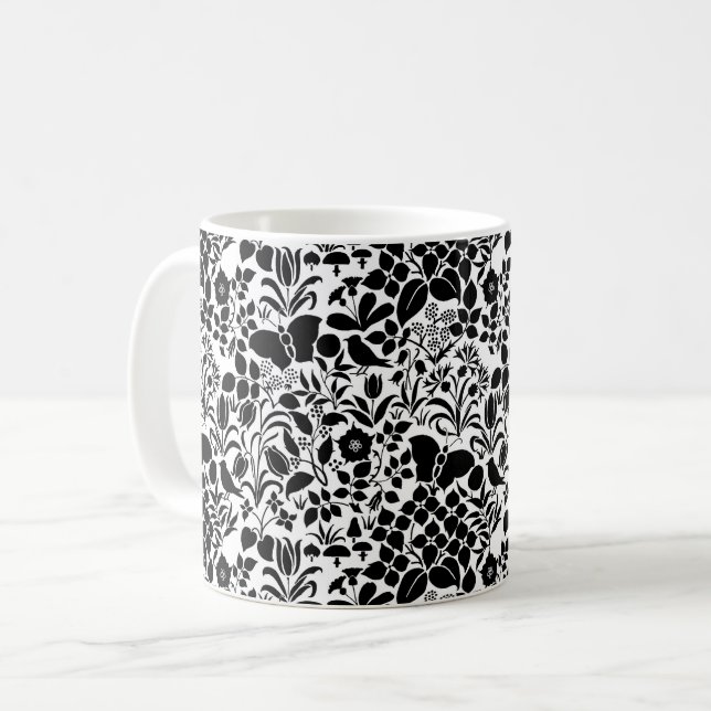 Caneca De Café Flores Selvagens da Voysey Coffee Mug (Frente Esquerda)