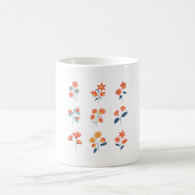 Caneca De Café Flores Selvagens Flores Botânicas (Centro)